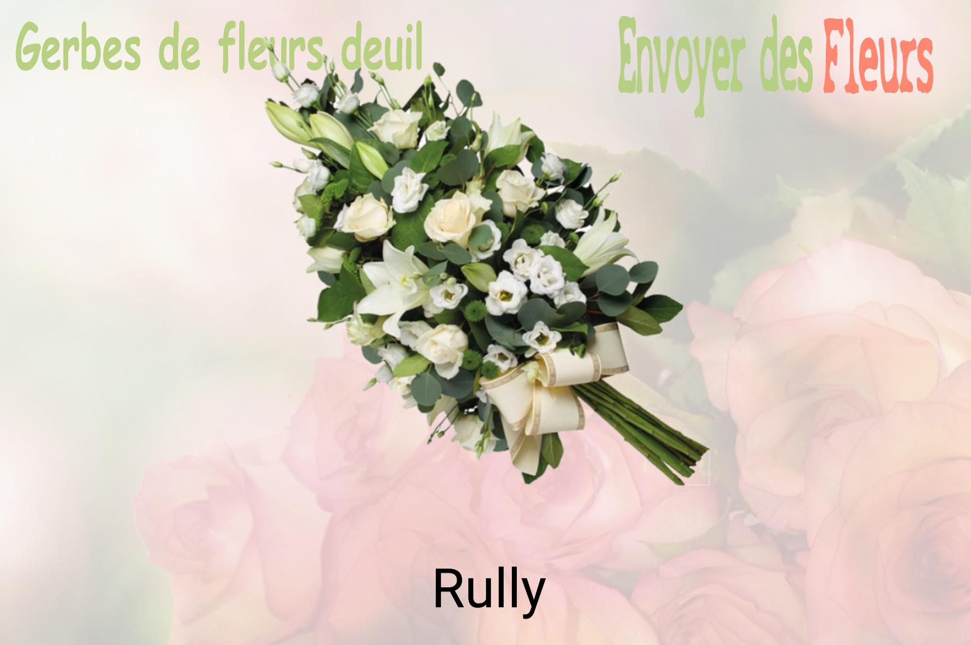 Gerbe de fleurs de deuil livrée à Rully